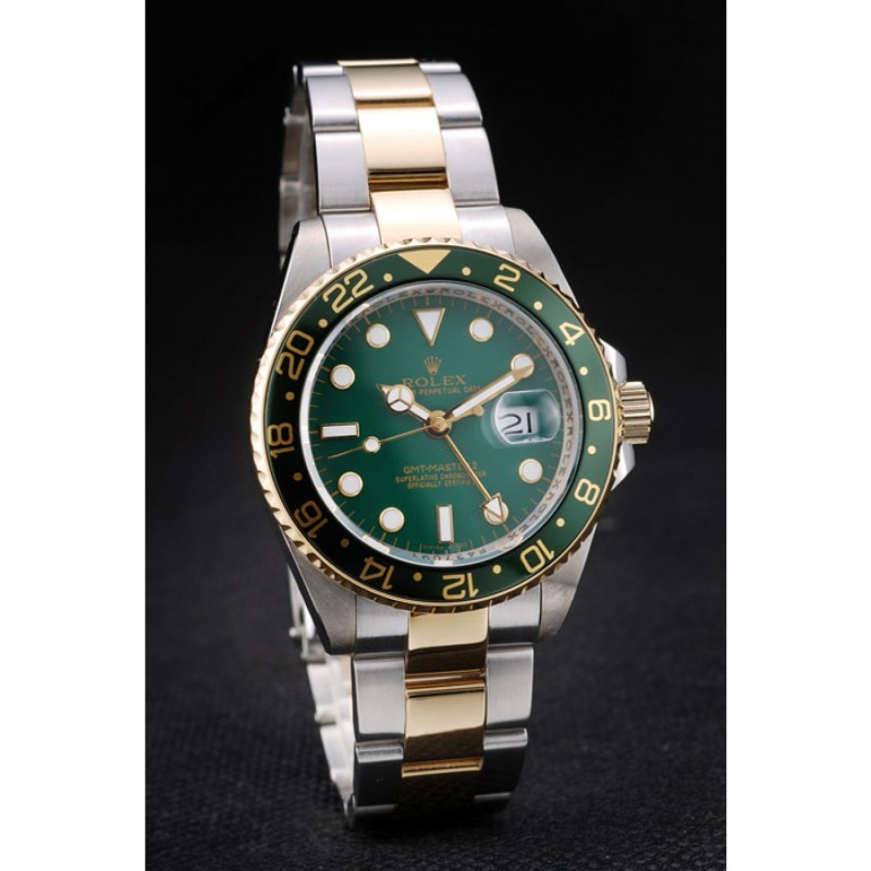 ¡Replicas de relojes Rolex GMT Master II verde de cerámica de alta calidad!